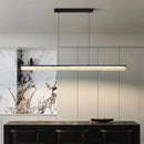 Axyaa Crystal LED Linear Pendant Lamp for Kitchen Dining Office - Modern Design