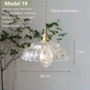 Axyaa Nordic Glass Pendant Lights: 22 Styles, Adjustable Cord, Brass Socket.