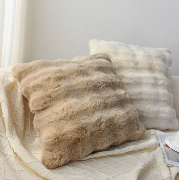 18x18in Plush Cushion Cover for Couch, Sofa & Bedroom by Axyaa