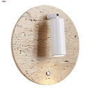 Axyaa Yellow Travertine Stone LED Wall Sconce Up Down Rotate Wall Light