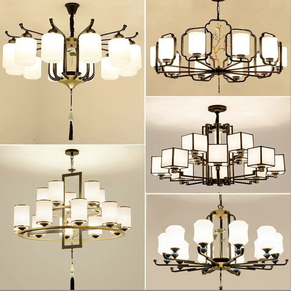 Axyaa Retro Chandelier Ceiling Light for Living Room Bedroom Dining Room Lighting
