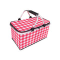 Axyaa Insulated Picnic Basket: Large Capacity Portable Foil Cooler Bag for Outdoor Activities