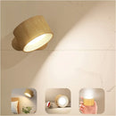 Axyaa Rechargeable Wall Lamp Remote Control 3 Color Temperatures Dimmable Rotation Bedroom Light