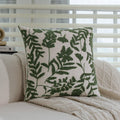 Axyaa Plush Tufted Leaf Pillow Cover 45x45cm
