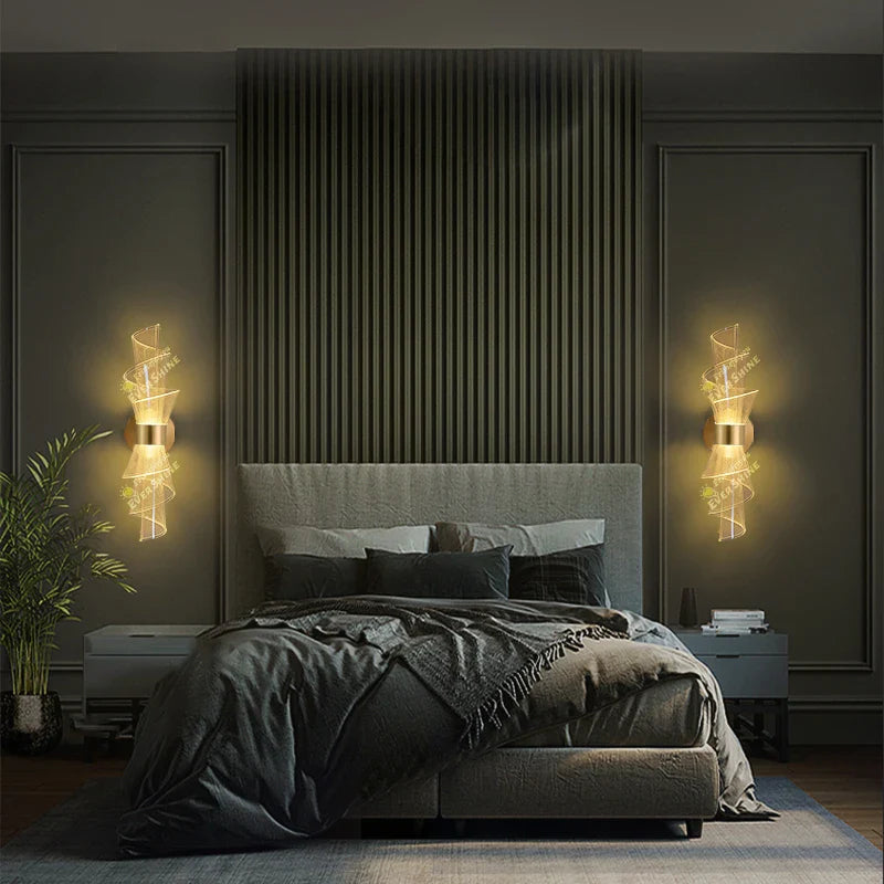 Axyaa Nordic LED Wall Sconce Light for Home Living Room Bedroom Decor