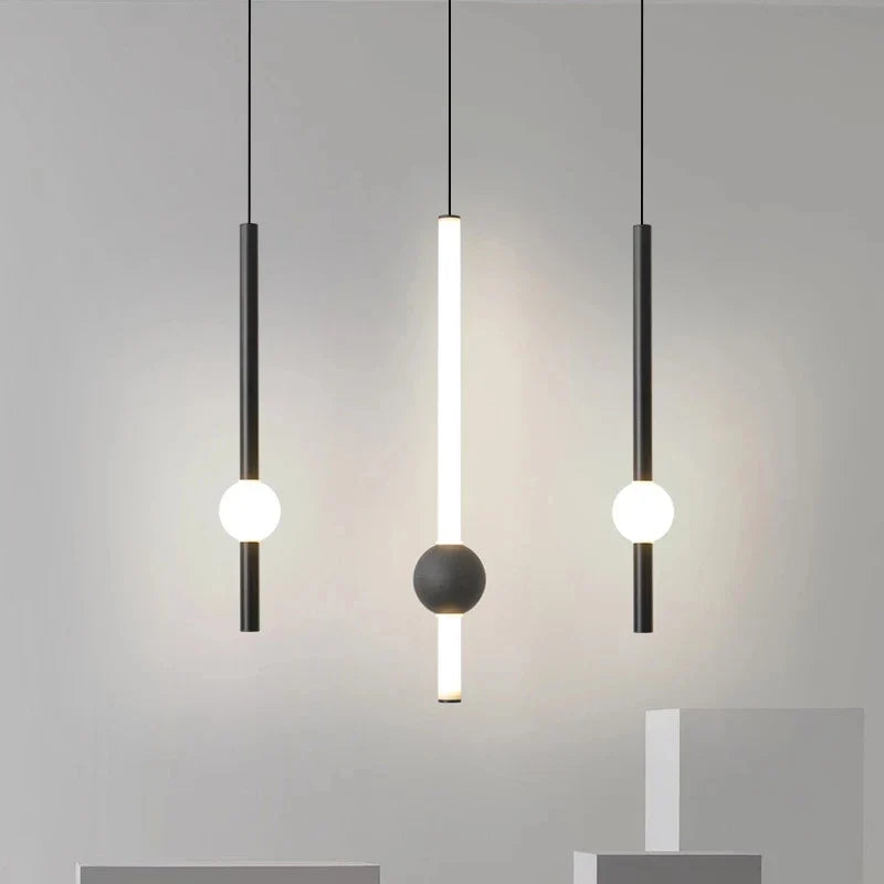 Axyaa Black Gold Ceiling Pendant Lamps LED Modern Indoor Hanging Light