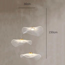 Axyaa Lotus Leaf LED Pendant Light: Modern Linear Hanging Light for Dining Room & Kitchen