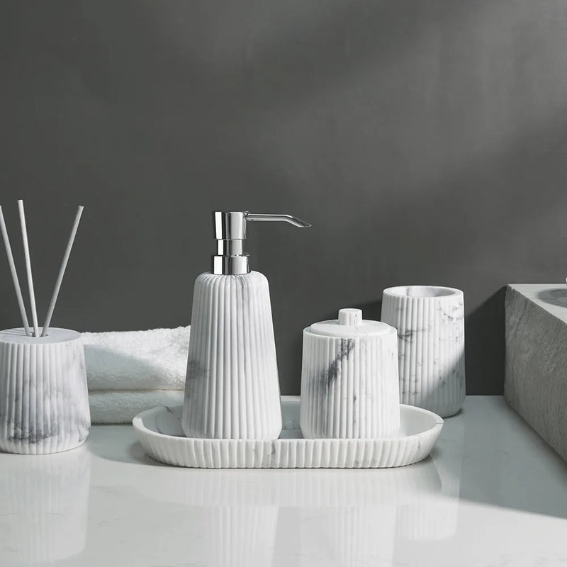 Marble Grain Bathroom Accessory Set by Axya