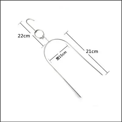 Axya Stainless Steel BBQ Roast Hook Rack Needle Set for Meat Chicken Beef Duck Suckling
