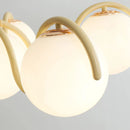 Axyaa French Cream Magic Bean Suspension Light Medieval Round Glass Lamp