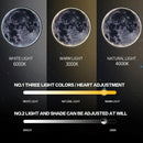 Axyaa LED Moon Wall Lamp: Remote Control Dimmable Night Light