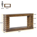 Axyaa Wood Console Table with Storage, Narrow Sofa Entryway Table for Living Room