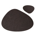 Axyaa PU Leather Placemats & Coasters Set for Kitchen Dining Table Mats