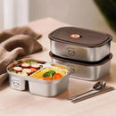 Axyaa Stainless Steel Portable Lunch Box - Heatable & Sealed Bento Container