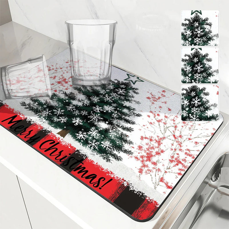 Axyaa Absorbent Coffee Drying Mat - Anti-Slip Placemat for Table Decoration