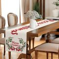 Festive Holly Berry Bow Table Runner by Axyaa