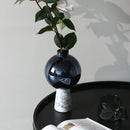 Axyaa Geometric Circle Star Flower Vase - Handcrafted Glass Home Decoration