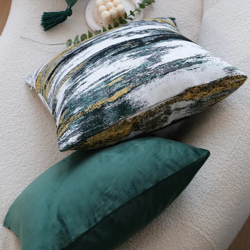 Axyaa Green Gradient Cushion Cover - Nordic Style Home Decor Pillow Cover