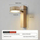 Axyaa Rotatable Japanese Cave Stone Wall Lamp Warm Light Solid Wood Fixture