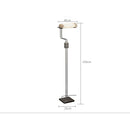 Axyaa Stainless Steel LED Floor Lamp with Transparent Glass Shade Home Decor Lighting