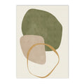 Boho Green Canvas Print Posters Tropical Leaves Abstract Shapes Illustrations Wall Art by Axyaa