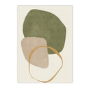Boho Green Canvas Print Posters Tropical Leaves Abstract Shapes Illustrations Wall Art by Axyaa