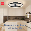 Axyaa Modern Dimmable Ceiling Fan Chandelier with Remote Control