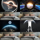 Axyaa Space Rocket Astronaut Tapestry Wall Art Decoration for Living Room
