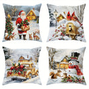 Axyaa Winter Wonderland Throw Pillow Cover for Sofa, Bedroom, Car - Festive Home Decor