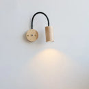 Axyaa Bedside LED Wall Lamp Sconce Stairs Lighting Black Hose Wood Bathroom Mirror Fixtures