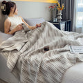 Axyaa 100% Cotton Muslin Throw Blanket - Lightweight Breathable Boho Throws