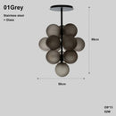 Axyaa Purple Ripple Villa Light: Luxury Grape Pendant Series & Floor Lamp