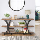 Axyaa 3 Tier Narrow Console Table with Long Sofa Entry, 70.8 Inch Storage Shelves