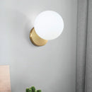 Axyaa Glass Ball Wall Lamp for Indoor Lighting in Bedroom Living Room Aisle Corridor