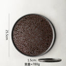 Axyaa Ceramic Plate Round Flat Breakfast Dessert Steak Sashimi Molecular Cuisine Tableware