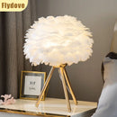 Axyaa Nordic Feather LED Desk Lamp: Modern & Minimalist Lighting Fixture
