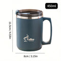 Axyaa Double Wall Stainless Steel Coffee Mug with Handle - Leak-proof Insulated Cup