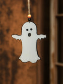 Axyaa Wooden Ghost Hanging Ornament, Cute Beaded Design for Home Decor