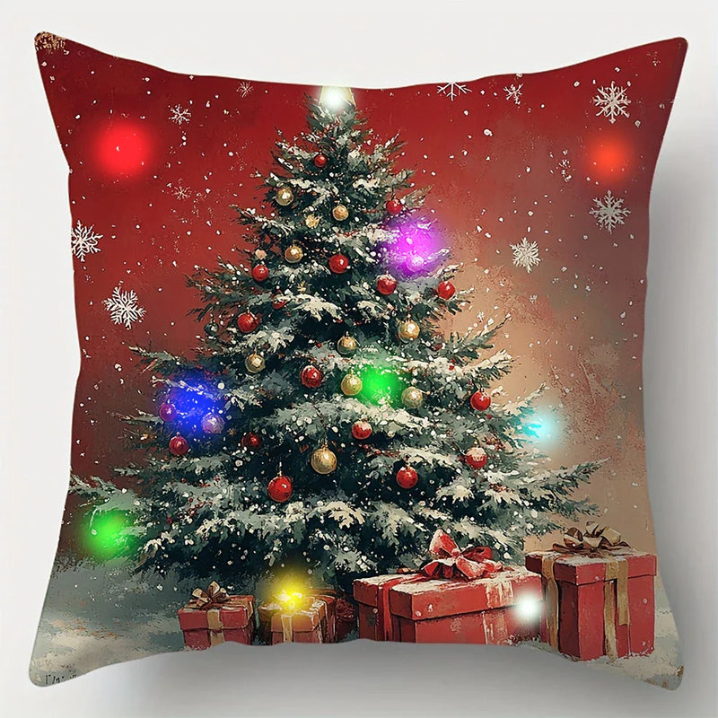 Axyaa LED Luminous Pillowcase, Christmas Home Decoration, Sofa Cushion Cover, 45x45cm
