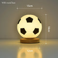Axyaa LED Soccer Desk Lamp - Dimmable Triclored/RGB, Rechargeable/Plug-in Night Light