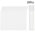 Axyaa High Borosilicate Glass Straw Set for Eco-Friendly Sipping