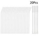 Axyaa High Borosilicate Glass Straw Set for Eco-Friendly Sipping