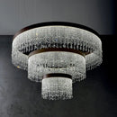 Axyaa Steel Led Crystal Pendant Light: Luxurious Dimmable Hanging Lamp