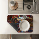 Axyaa Santa Kitchen Drying Mat Smart Drain Pad for Quick Drying