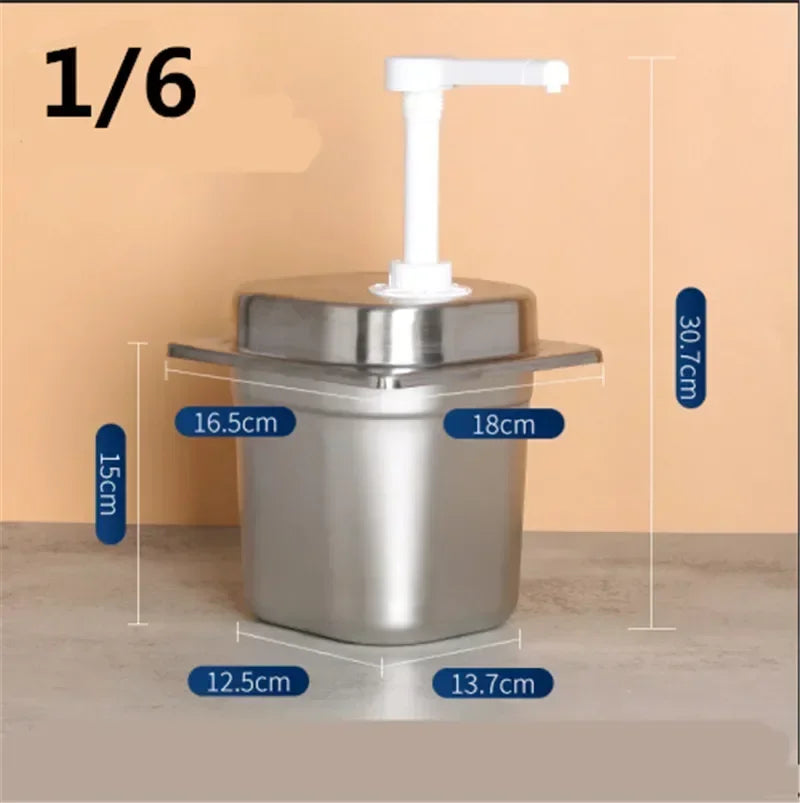 Axya Stainless Steel Sauce Pump Dispenser for Home and Commercial Use