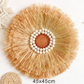 Rattan Grass Weaving Wall Decor, Moroccan Style, Axyaa Livingroom Bedroom Background