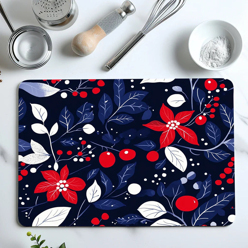 Axyaa Christmas Coffee Table Drain Pad: Absorbent & Anti-Slip Square Mat