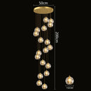 Axyaa Crystal Chandelier Stair Pendant Living Room Lights Interior Lighting