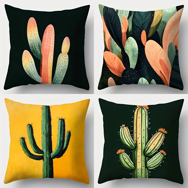 Axyaa Cactus Sofa Cushion Cover Set, 17.7" - Home Decor & Comfort