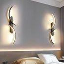Axyaa Double Curve LED Wall Lamp for Bedroom, Modern Indoor Sconces Lighting Fixture